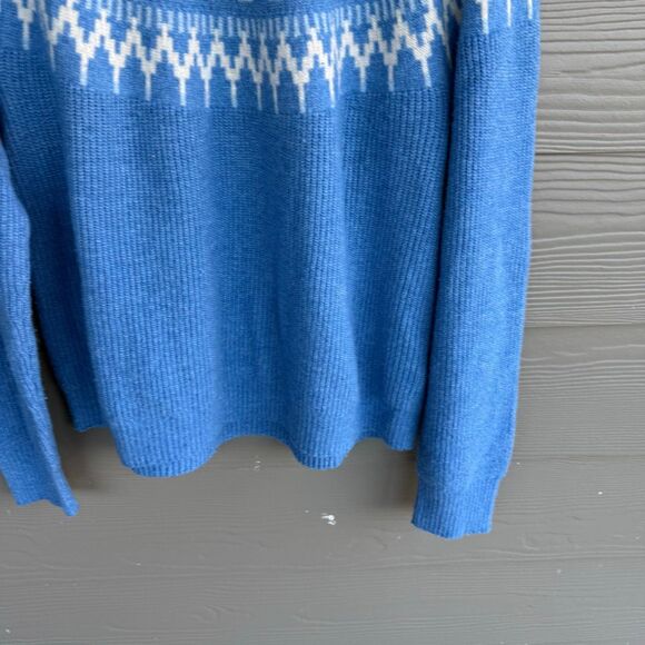 J Crew mock neck fair isle lambswool blend sweater - Picture 5 of 6